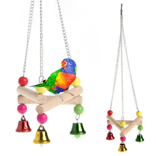 Fun Hanging Swing Toy for Pet Birds | Bird Cage Pendant Chew Toy
