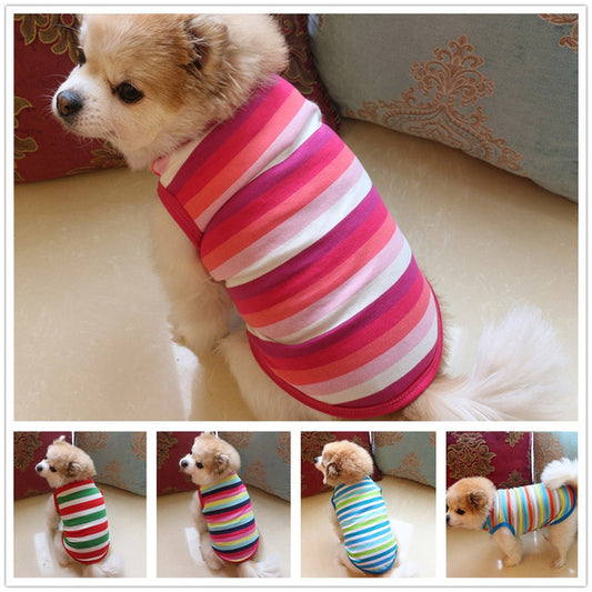 Stylish Cotton Stripe Vest for Dogs | Pet Dog Clothing