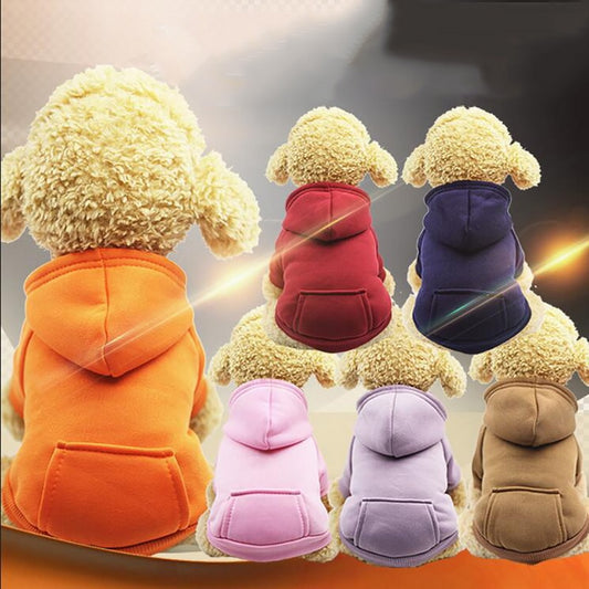 Soft and Warm Fleece Dog Hoodie for XS-2XL Sizes - Pet Clothing Online